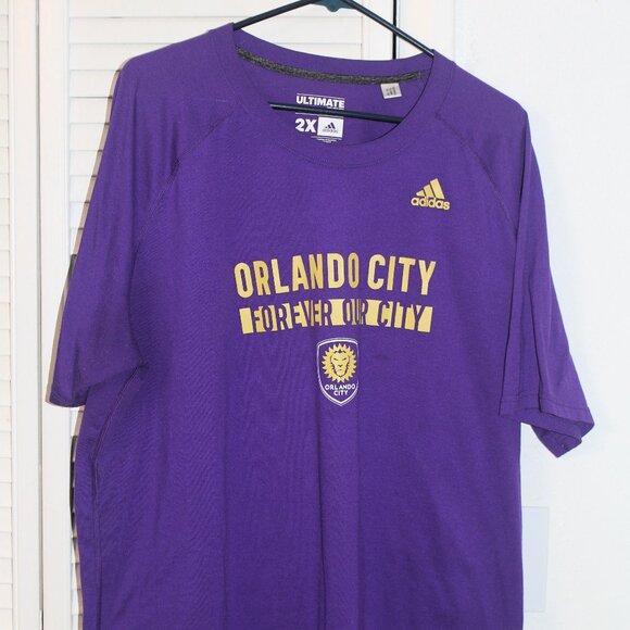 Orlando City FC MLS Adidas Authentic Climalite Performance T-shirt 2XL - Picture 1 of 7